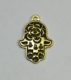 MANO HAMSA OJO BAÑO DE ORO T10183 