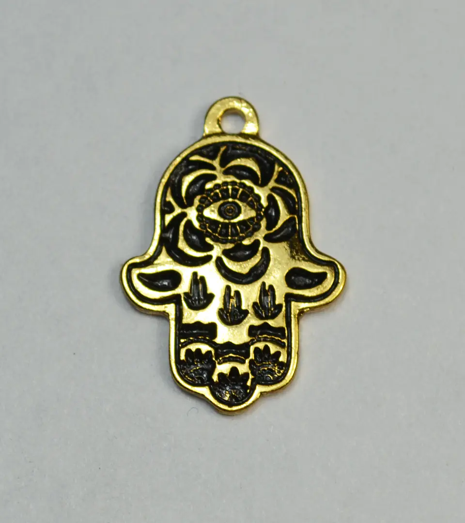 MANO HAMSA OJO BAÑO DE ORO T10183  1