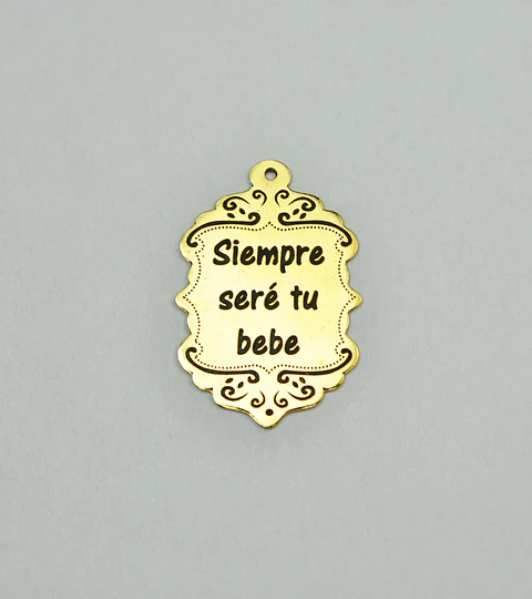 PLACA FRASE BAÑO DE ORO T2514-5