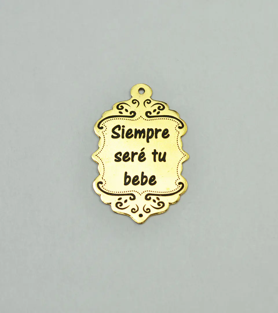 PLACA FRASE BAÑO DE ORO T2514-5 1