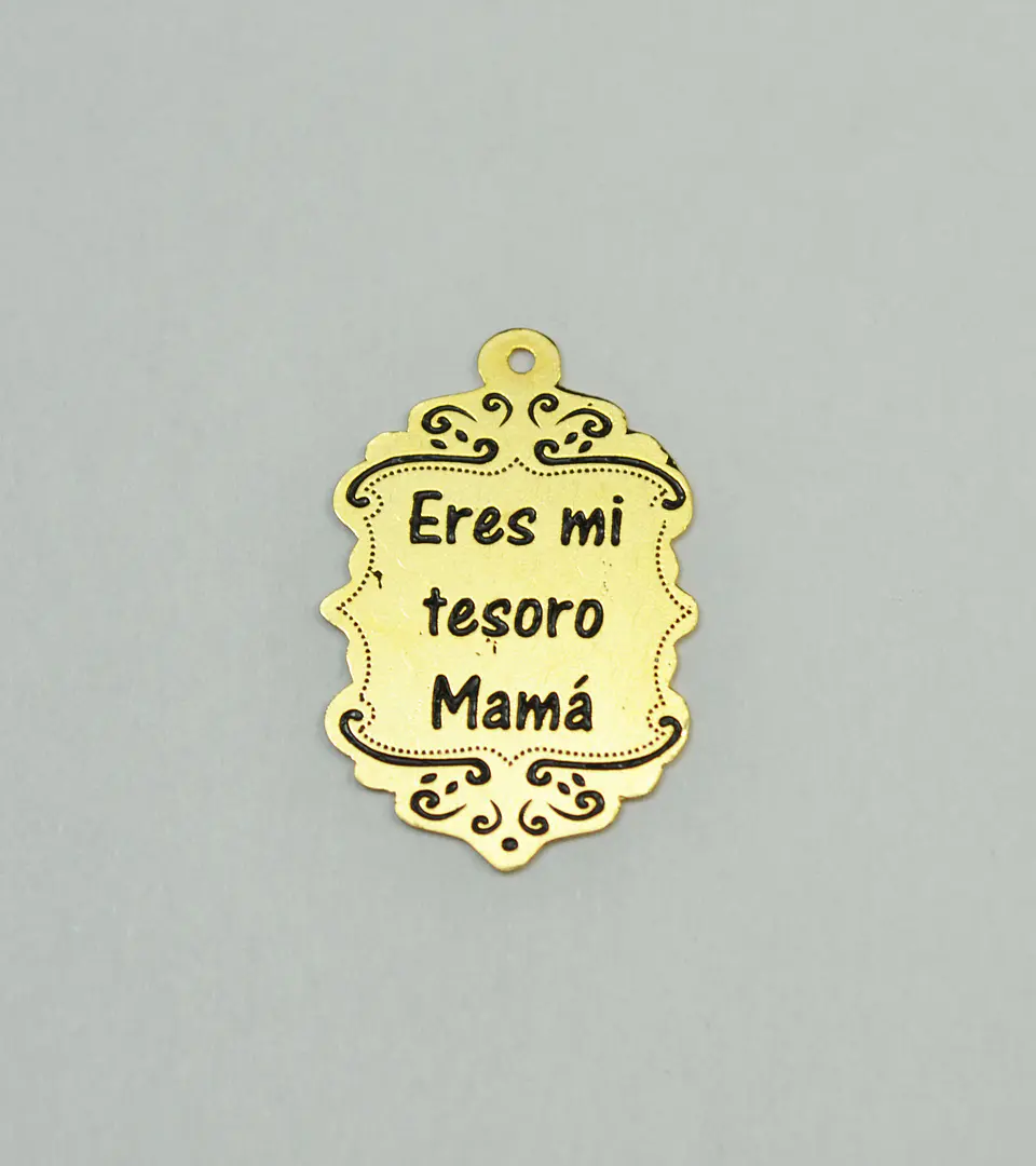 PLACA FRASE MAMÁ BAÑO DE ORO T2514-7 1