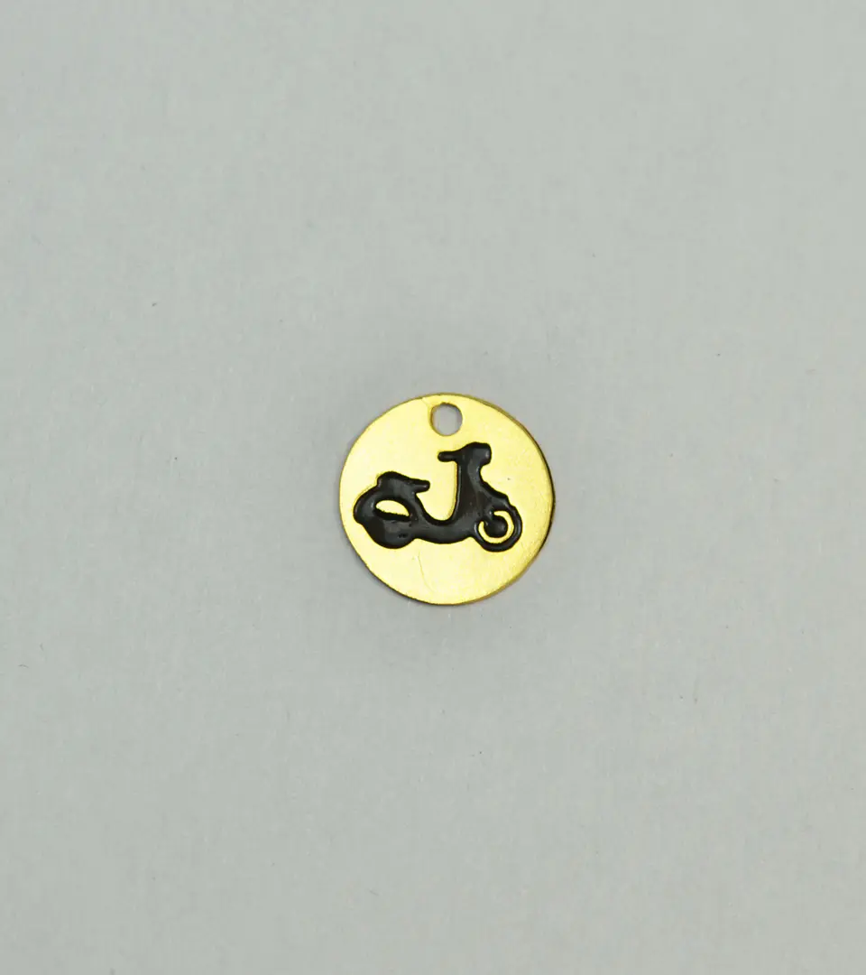 PLACA MOTO BAÑO DE ORO T4117-8 1