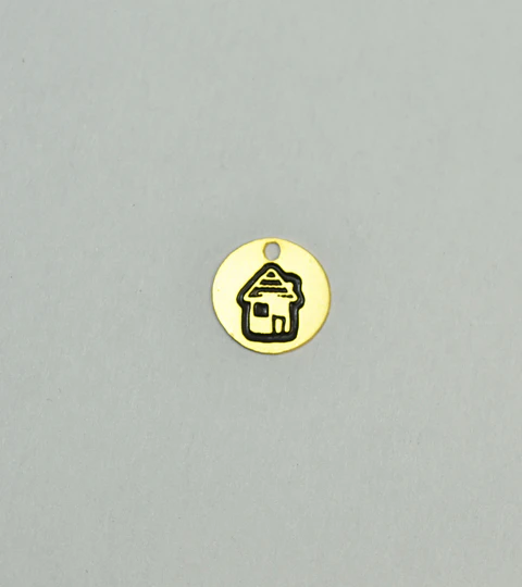 PLACA CASA BAÑO DE ORO T4117-9
