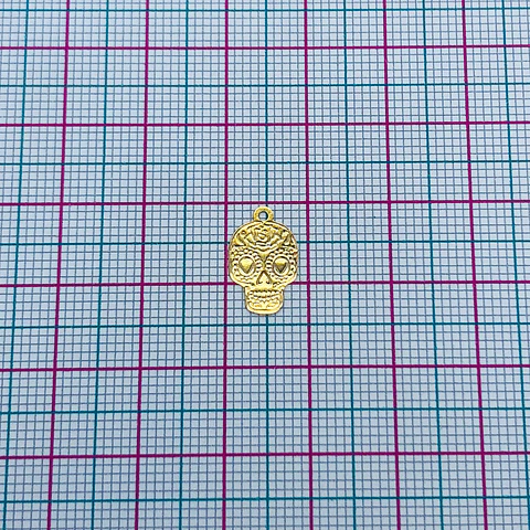 CALAVERA MINI DIJE BAÑO DE ORO T3432                             