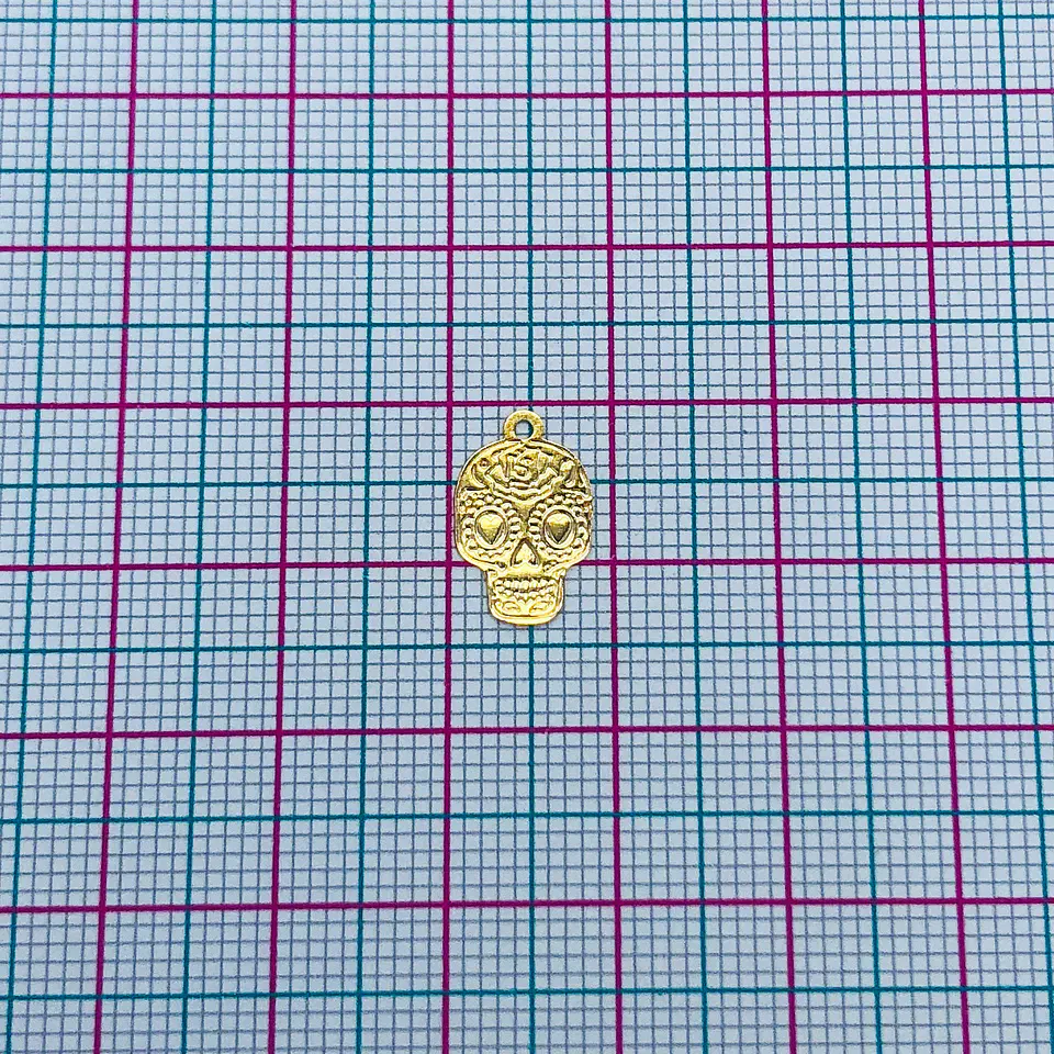 CALAVERA MINI DIJE BAÑO DE ORO T3432                              2