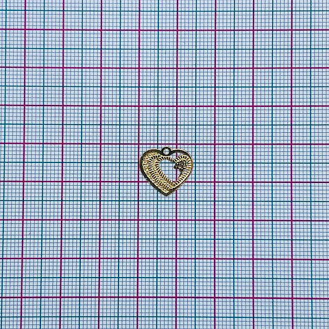 CORAZÓN MINI DIJE BAÑO DE ORO T4908                                         