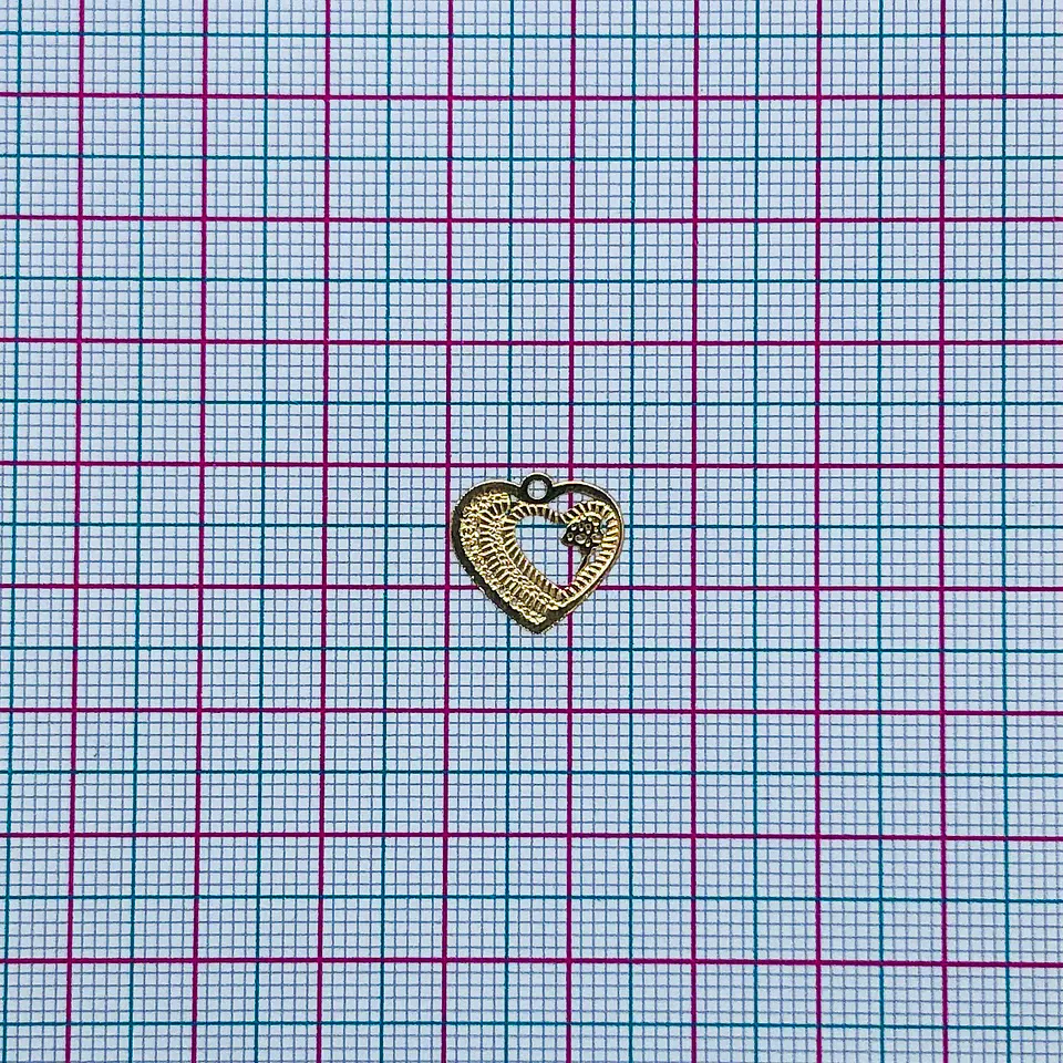 CORAZÓN MINI DIJE BAÑO DE ORO T4908                                          2