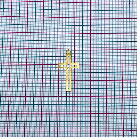 CRUZ MINI DIJE BAÑO DE ORO XW02785-GOLD                                                                  