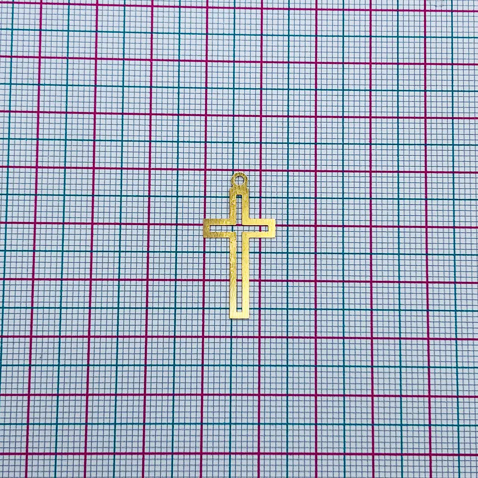 CRUZ MINI DIJE BAÑO DE ORO XW02785-GOLD                                                                   2