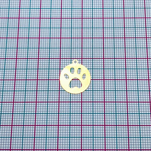 HUELLA MINI DIJE BAÑO DE ORO T-8219