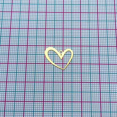 CORAZÓN MINI DIJE BAÑO DE ORO T-022