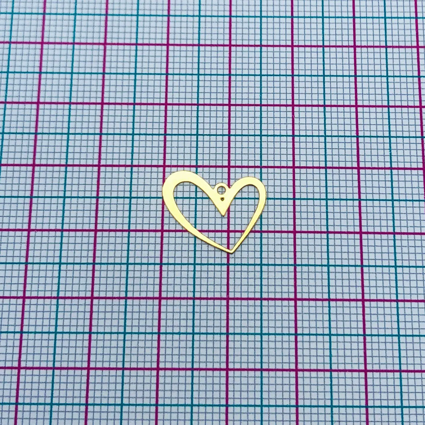 CORAZÓN MINI DIJE BAÑO DE ORO T-022 2