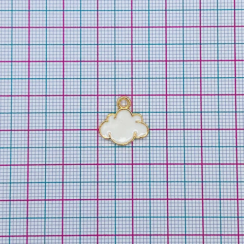 DIJE ✦ NUBE ZAMAK BAÑO DE ORO