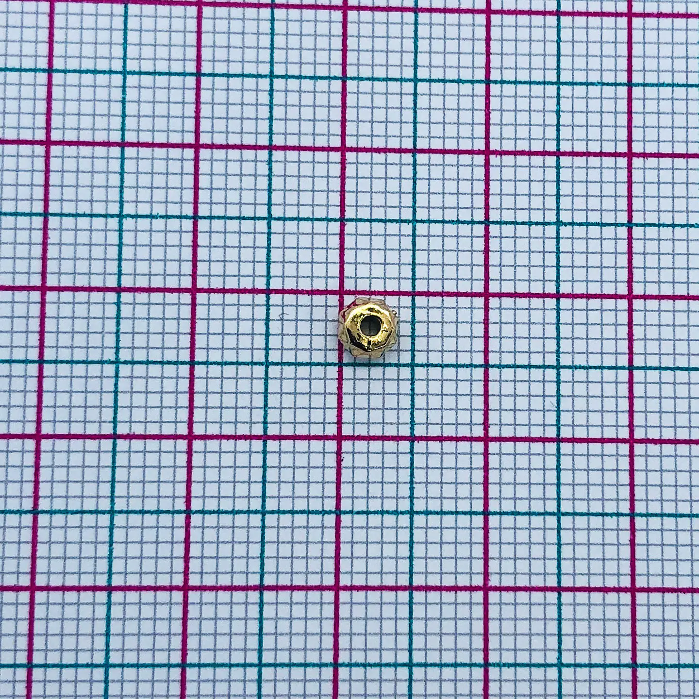 SEPARADOR ✦ TUERCA BAÑO DE ORO 4MM 2
