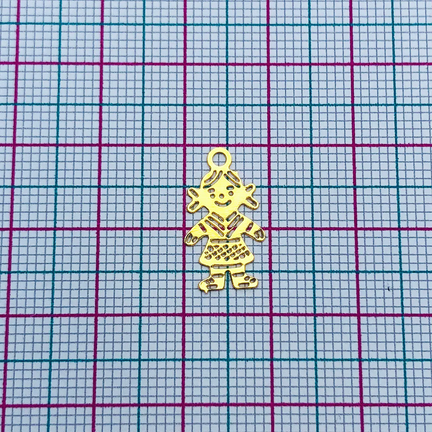 NIÑA MINI DIJE BAÑO DE ORO C4832-GOLD 2