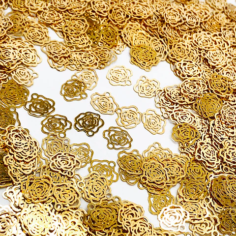 ROSA MINI DIJE BAÑO DE ORO FT-37-GOLD                                        