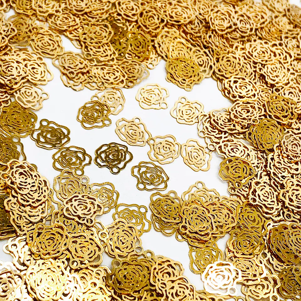 ROSA MINI DIJE BAÑO DE ORO FT-37-GOLD                                         1