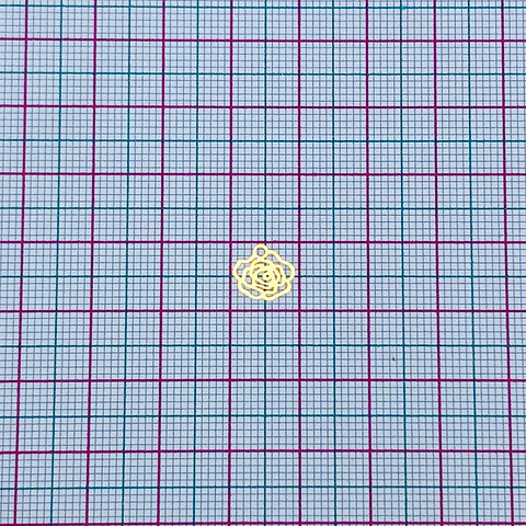 ROSA MINI DIJE BAÑO DE ORO FT-37-GOLD                                        