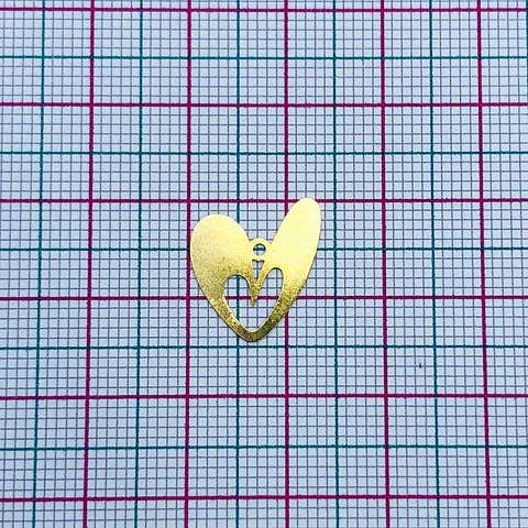 CORAZÓN MINI DIJE BAÑO DE ORO T-021