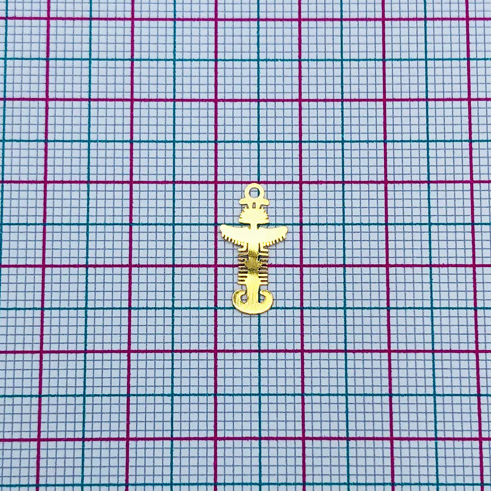 PRECOLOMBINO MINI DIJE BAÑO DE ORO T025 2