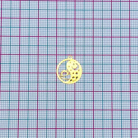 YIN YANG MINI DIJE BAÑO DE ORO T-035