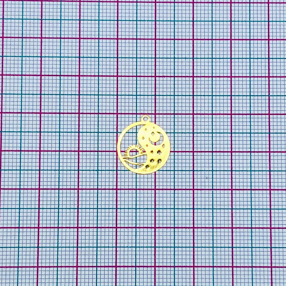 YIN YANG MINI DIJE BAÑO DE ORO T-035 2