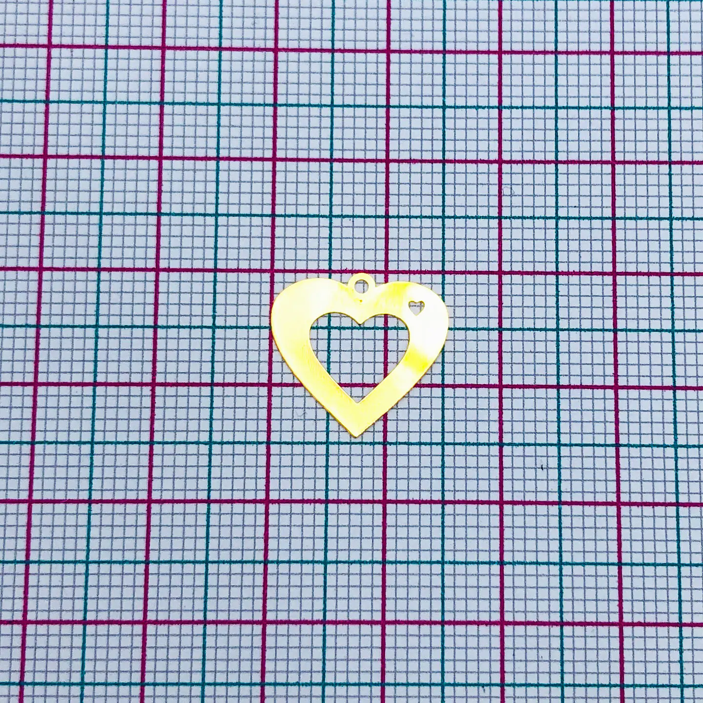 CORAZÓN MINI DIJE BAÑO DE ORO T-066 2