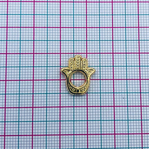 SEPARADOR ✦ MANO HAMSA BAÑO DE ORO 13*15 MM