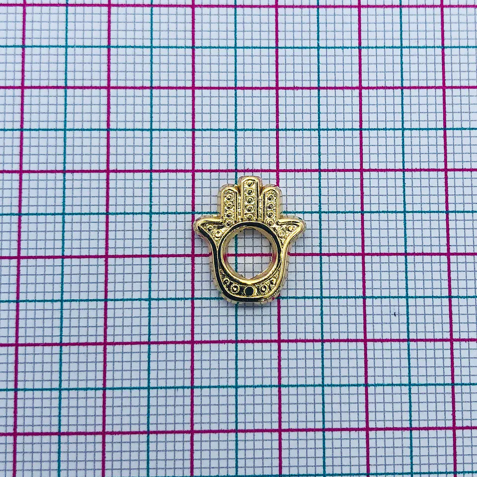 SEPARADOR ✦ MANO HAMSA BAÑO DE ORO 13*15 MM 2