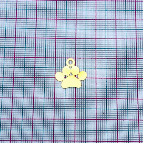 HUELLA MINI DIJE BAÑO DE ORO T8221