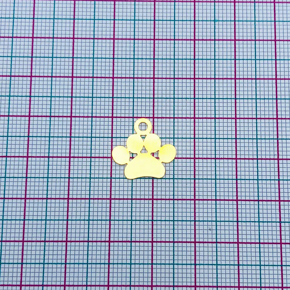 HUELLA MINI DIJE BAÑO DE ORO T8221 2