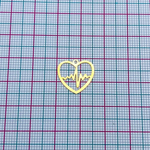 CORAZÓN VIDA MINI DIJE BAÑO DE ORO T8264