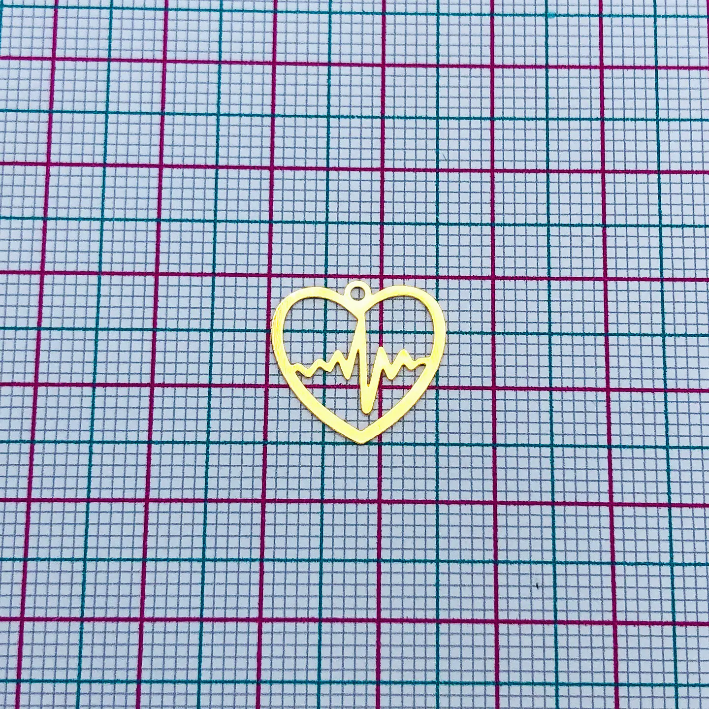 CORAZÓN VIDA MINI DIJE BAÑO DE ORO T8264 2