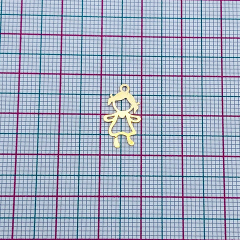 NIÑA MINI DIJE BAÑO DE ORO T8267