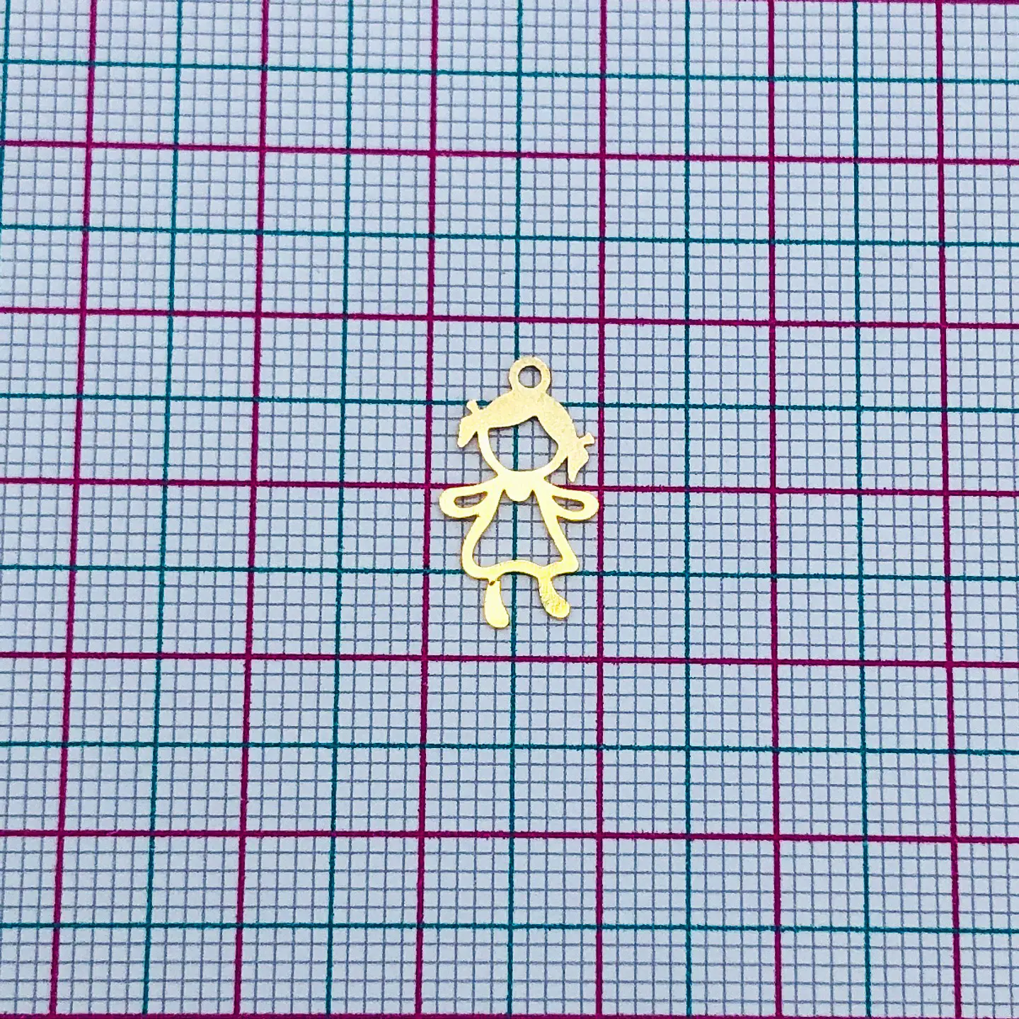 NIÑA MINI DIJE BAÑO DE ORO T8267 2