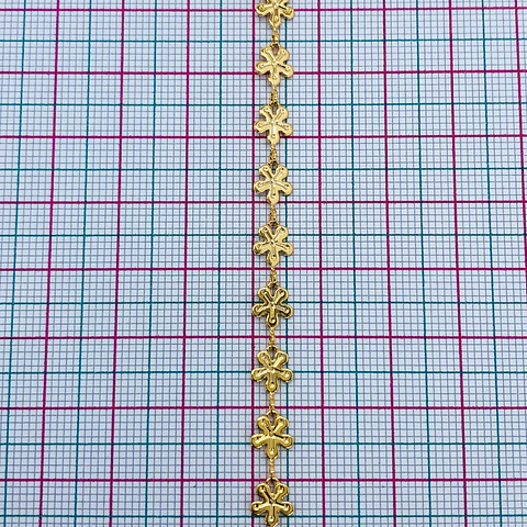 CADENA FLOR BAÑO DE ORO MK-262-MT