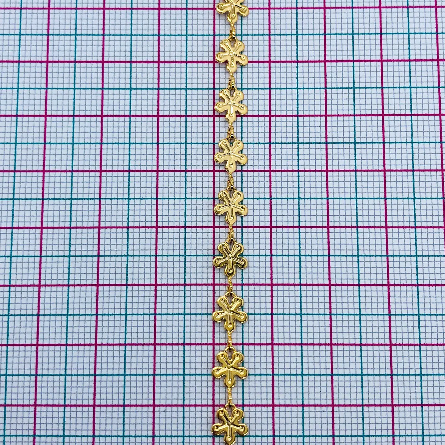 CADENA FLOR BAÑO DE ORO MK-262-MT 2