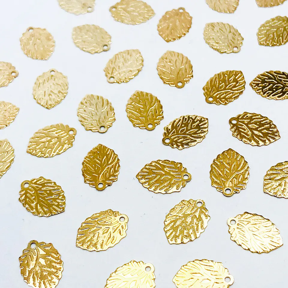 HOJA MINI DIJE BAÑO DE ORO CI55                               1
