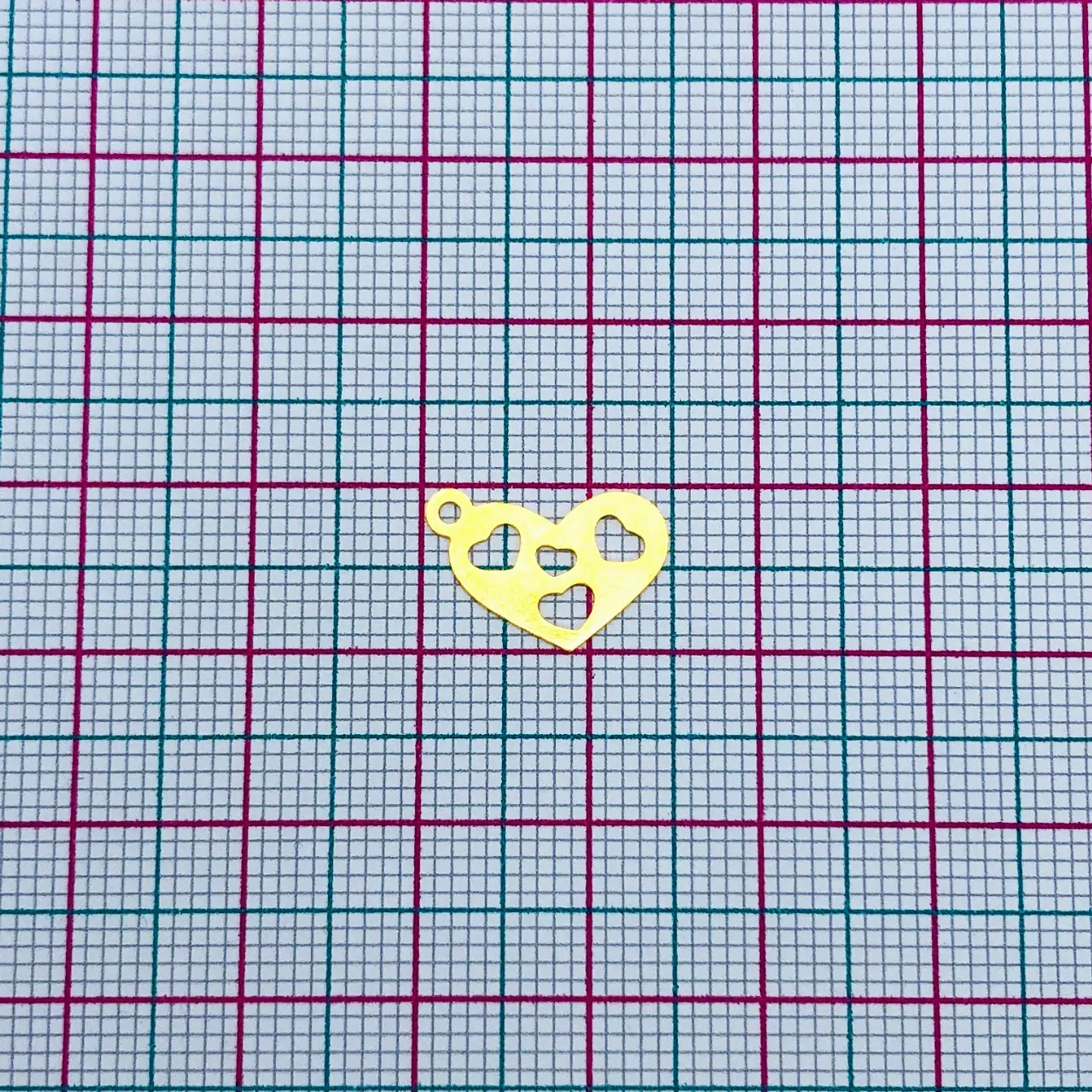 CORAZÓN MINI DIJE BAÑO DE ORO FT-20                  2