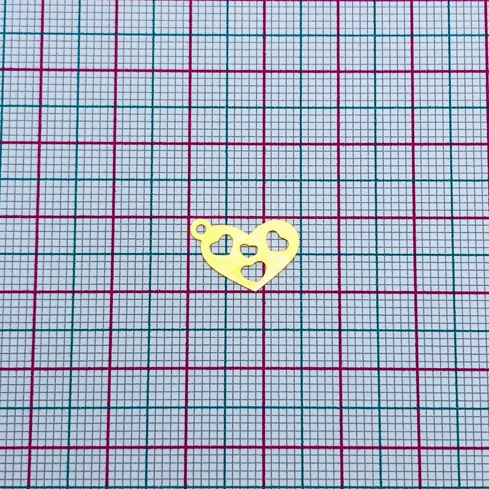 CORAZÓN MINI DIJE BAÑO DE ORO FT-20                  2