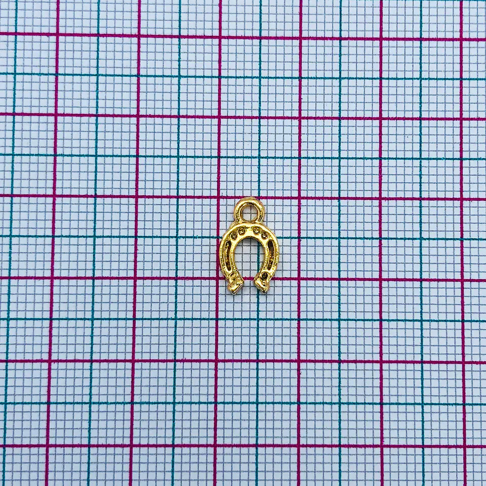 DIJE ✦ HERRADURA BAÑO DE ORO 7*12 MM 2