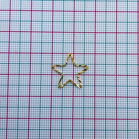 ESTRELLA SILUETA BAÑO DE ORO T8293
