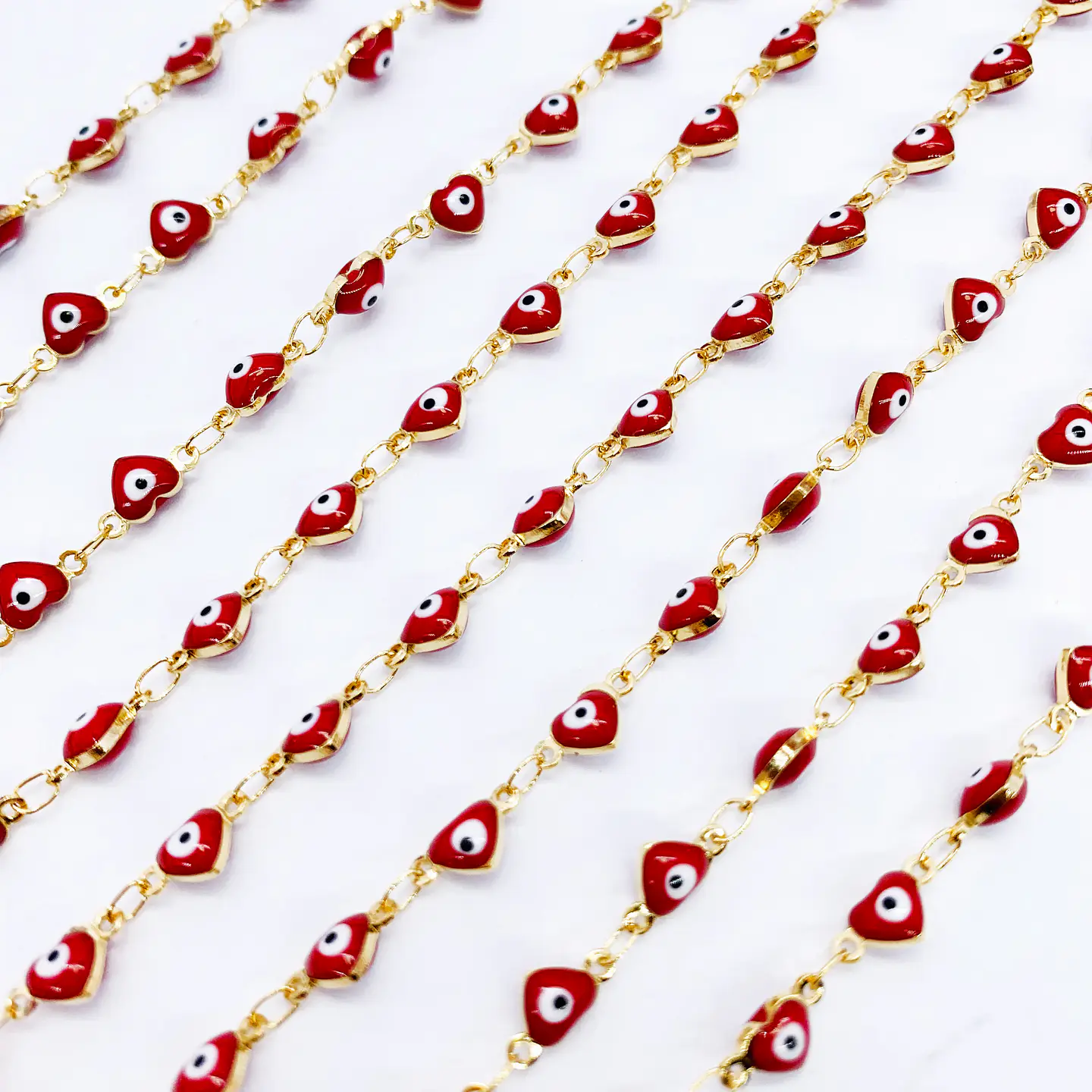 CADENA OJO TURCO CORAZÓN MK-285-MT (ELIGE TU COLOR FAVORITO) 3