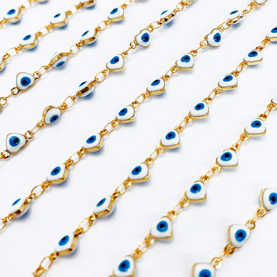 CADENA OJO TURCO CORAZÓN MK-285-MT (ELIGE TU COLOR FAVORITO) 4