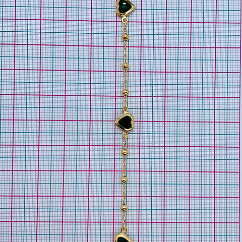 CADENA ✦ CORAZÓN DE CRISTAL  (ELIGE TU COLOR FAVORITO)