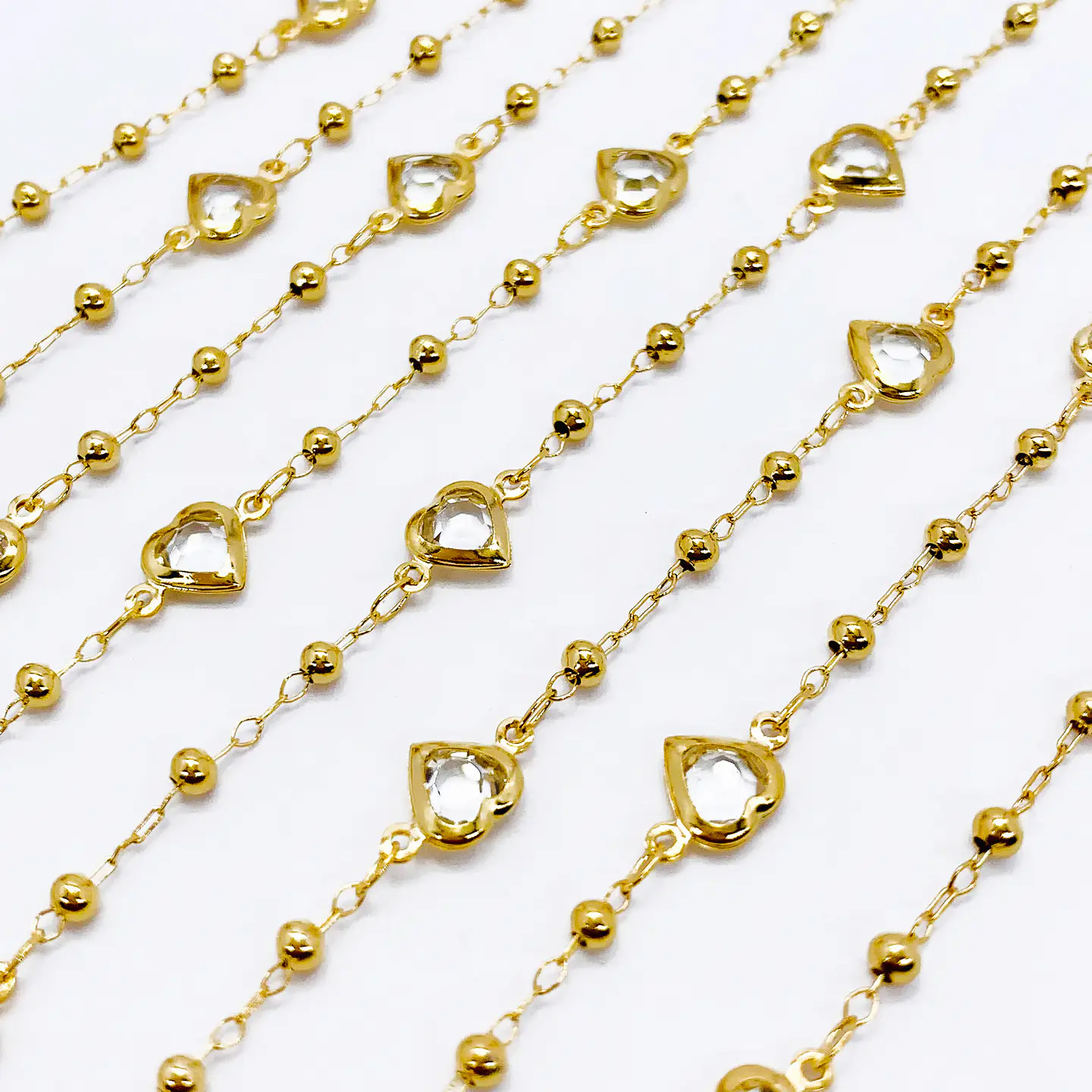 CADENA ✦ CORAZÓN DE CRISTAL  (ELIGE TU COLOR FAVORITO) 3