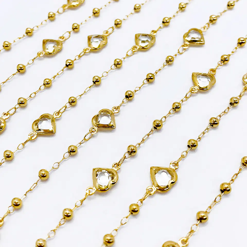 CADENA ✦ CORAZÓN DE CRISTAL  (ELIGE TU COLOR FAVORITO) 3