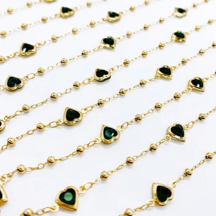 CADENA ✦ CORAZÓN DE CRISTAL  (ELIGE TU COLOR FAVORITO)