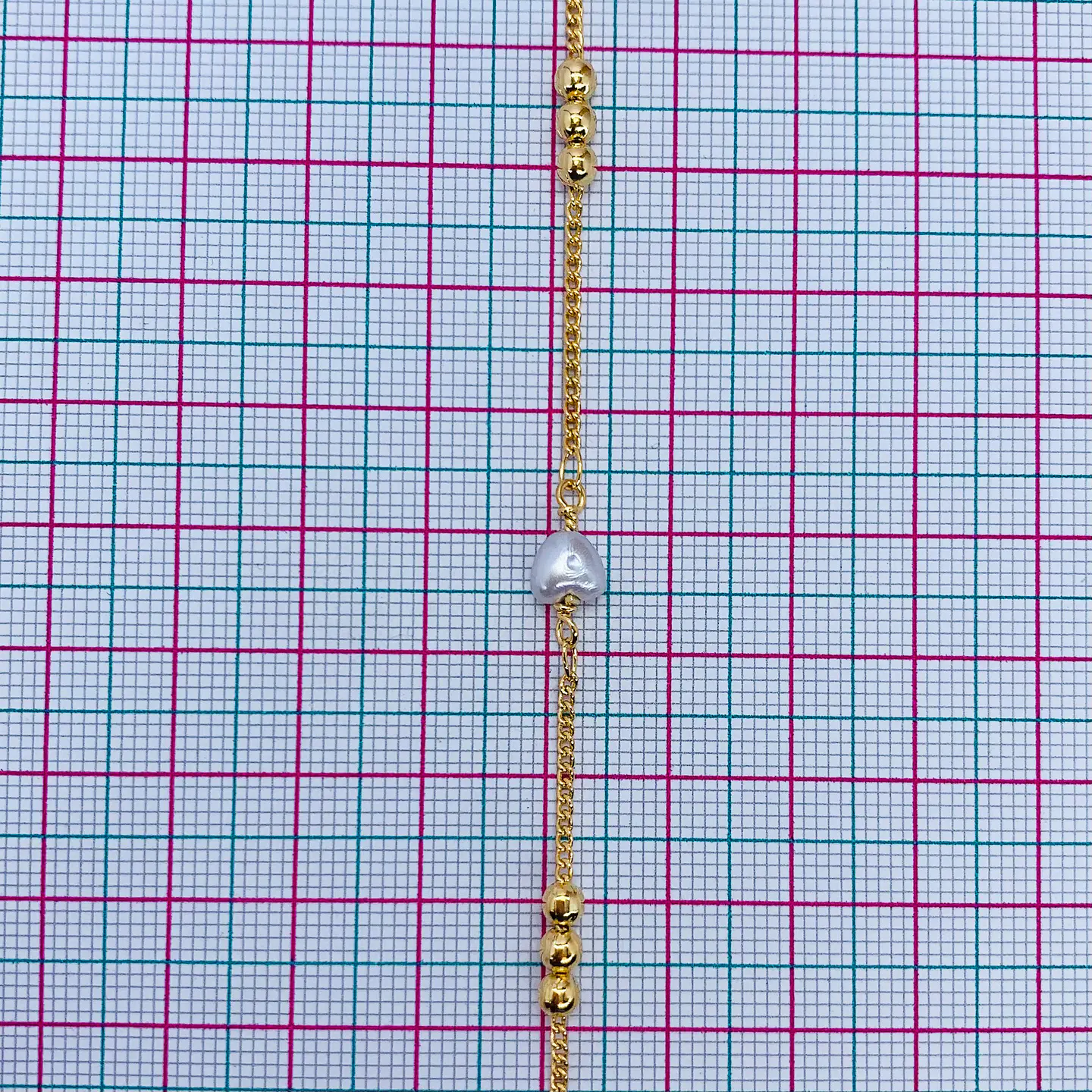 CADENA CORAZÓN PERLADO MK-297-MT 2