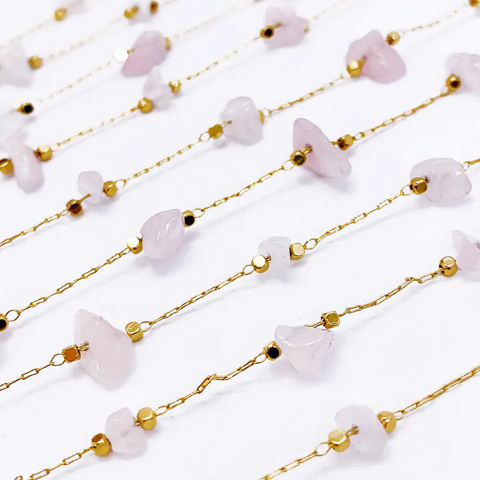 CADENA PIEDRA CURAZO ROSA MK-315-MT 1